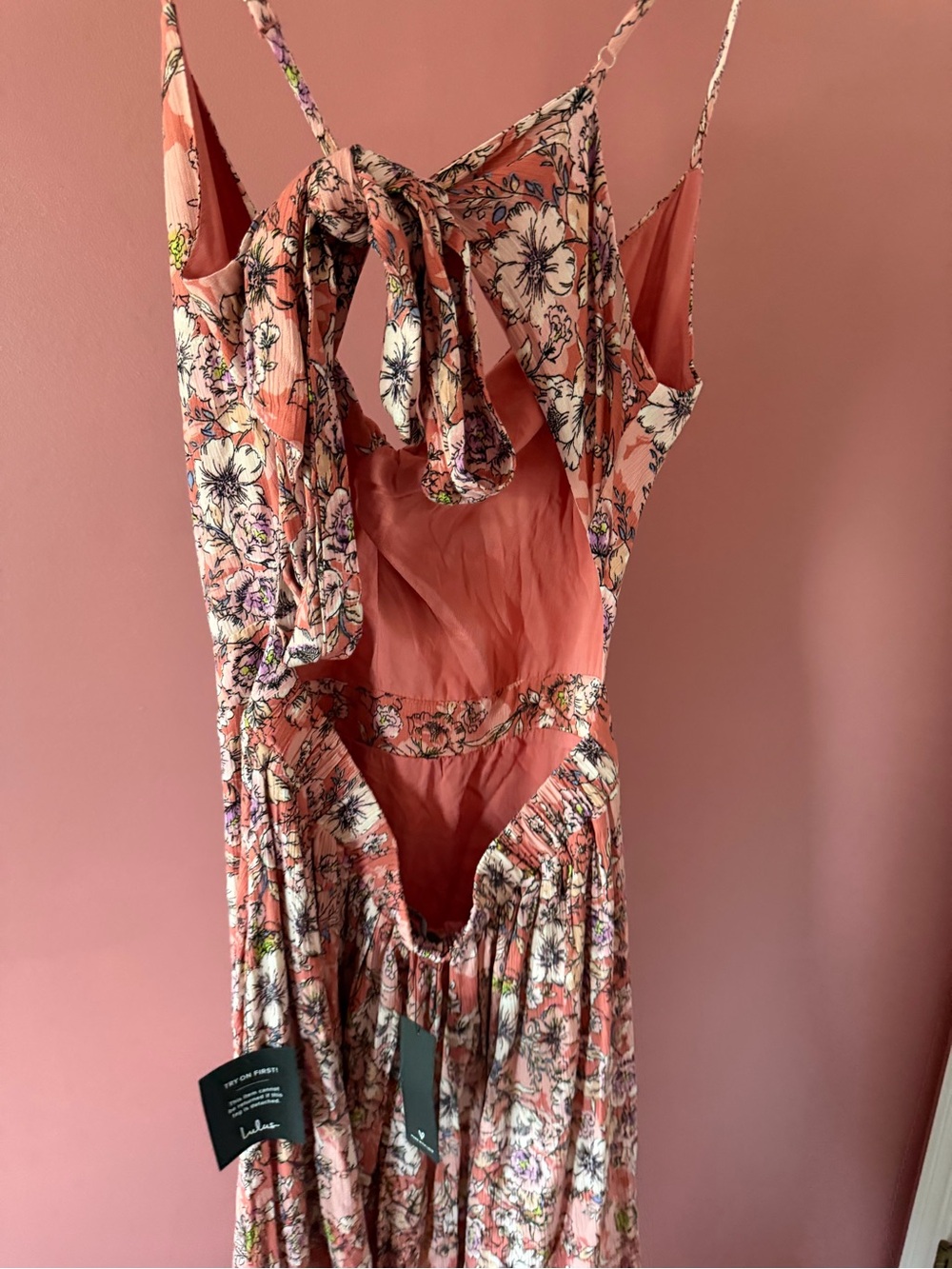 Lulus pink floral dress - Picture 6 of 6